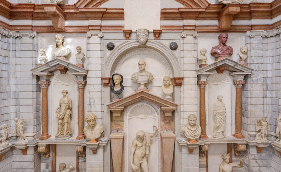 Palazzo Grimani - The collection of classical sculptures reassembled in its original setting after four centuries